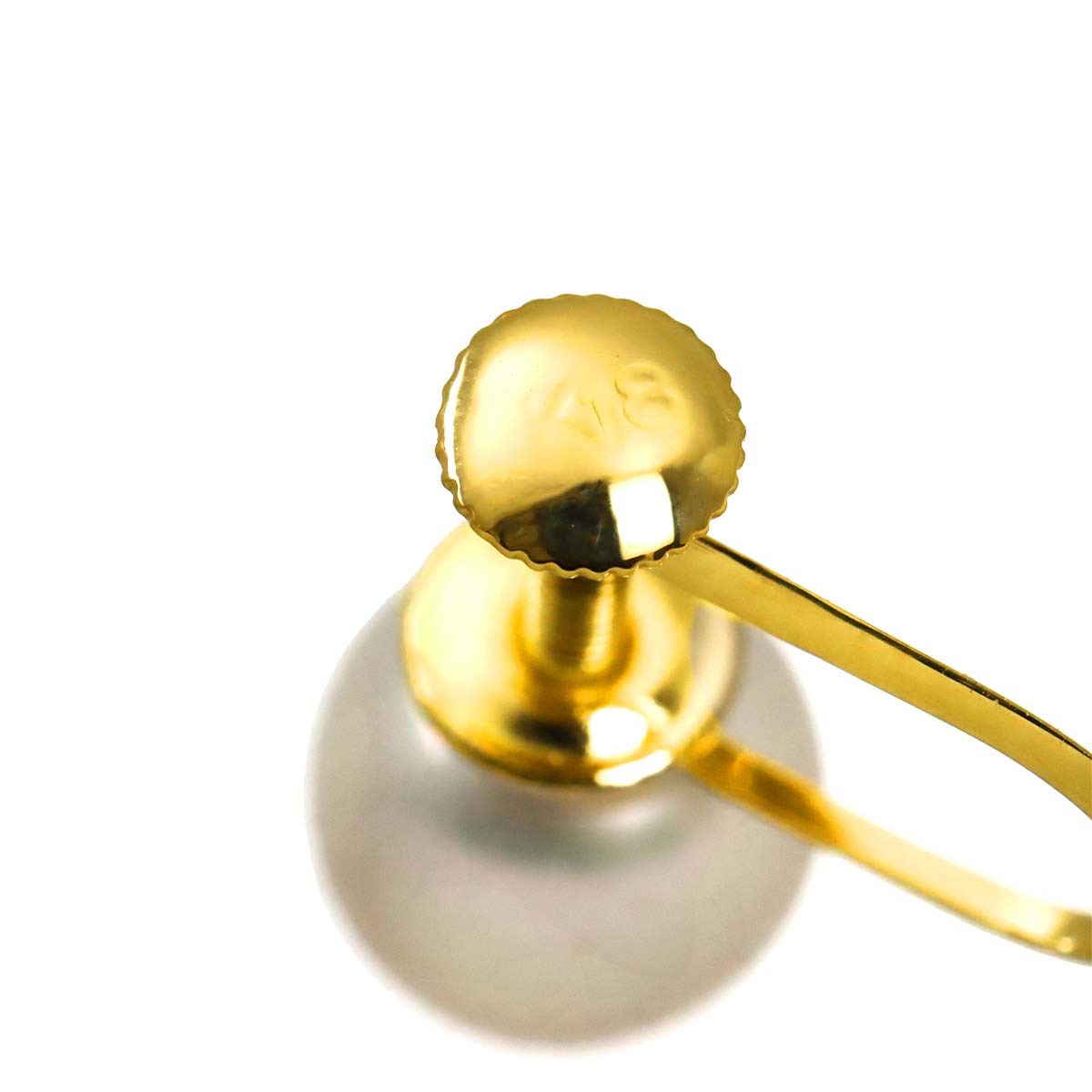 Akoya Pearl 7.0mm Earrings Clip on 18K YG 750