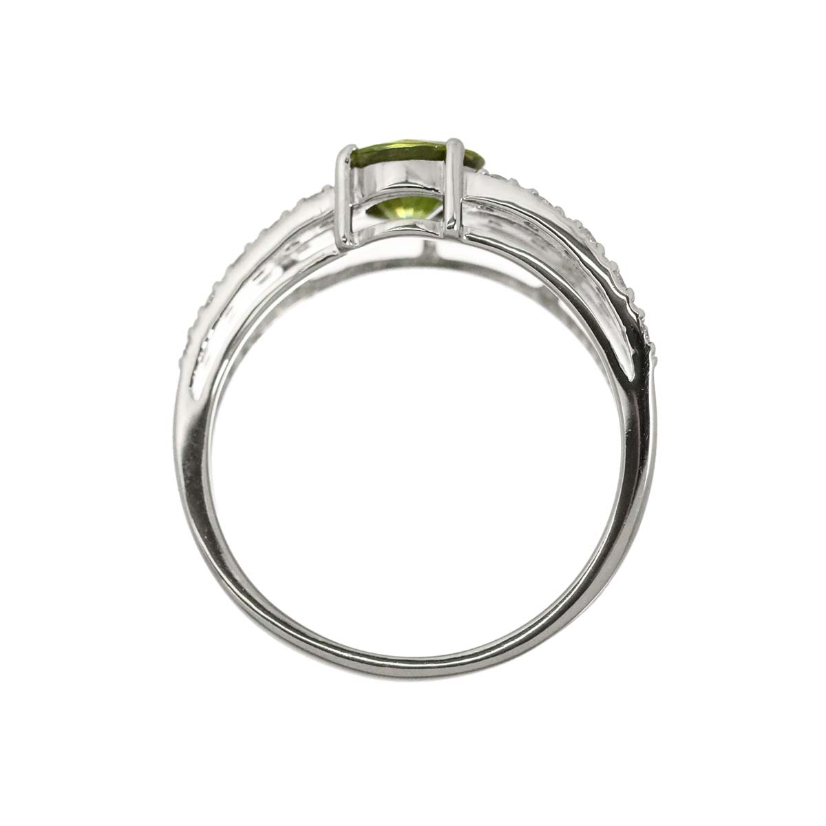Sphene 0.77ct Diamond 0.15ct Ring Pt Platinum size6(US)