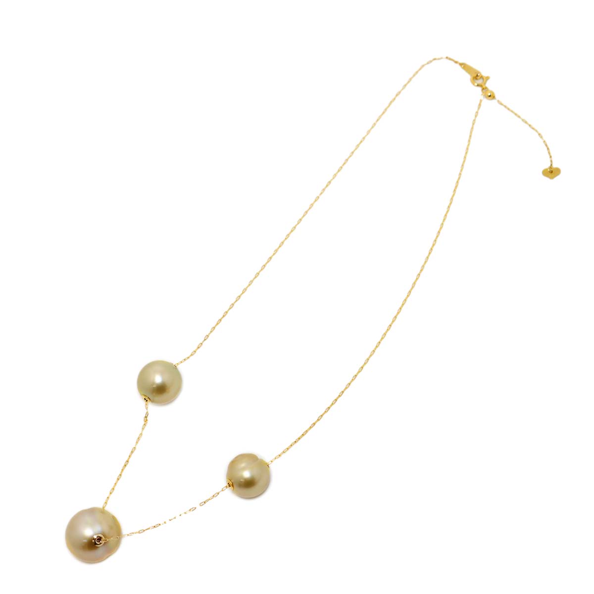 South Sea pearl 15.0-12.0mm Necklace 18K K18 YG Yellow Gold 750