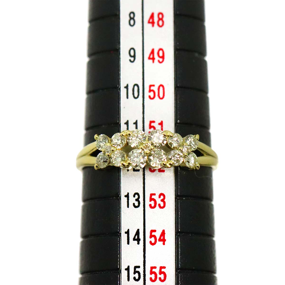 Diamond 0.50ct Ring 18K YG Yellow Gold 750 6(US)