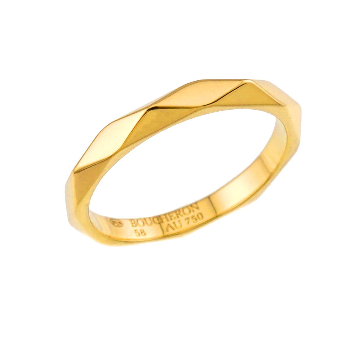 Facet Ring 18K YG 750 Size58 8-8.25(US)