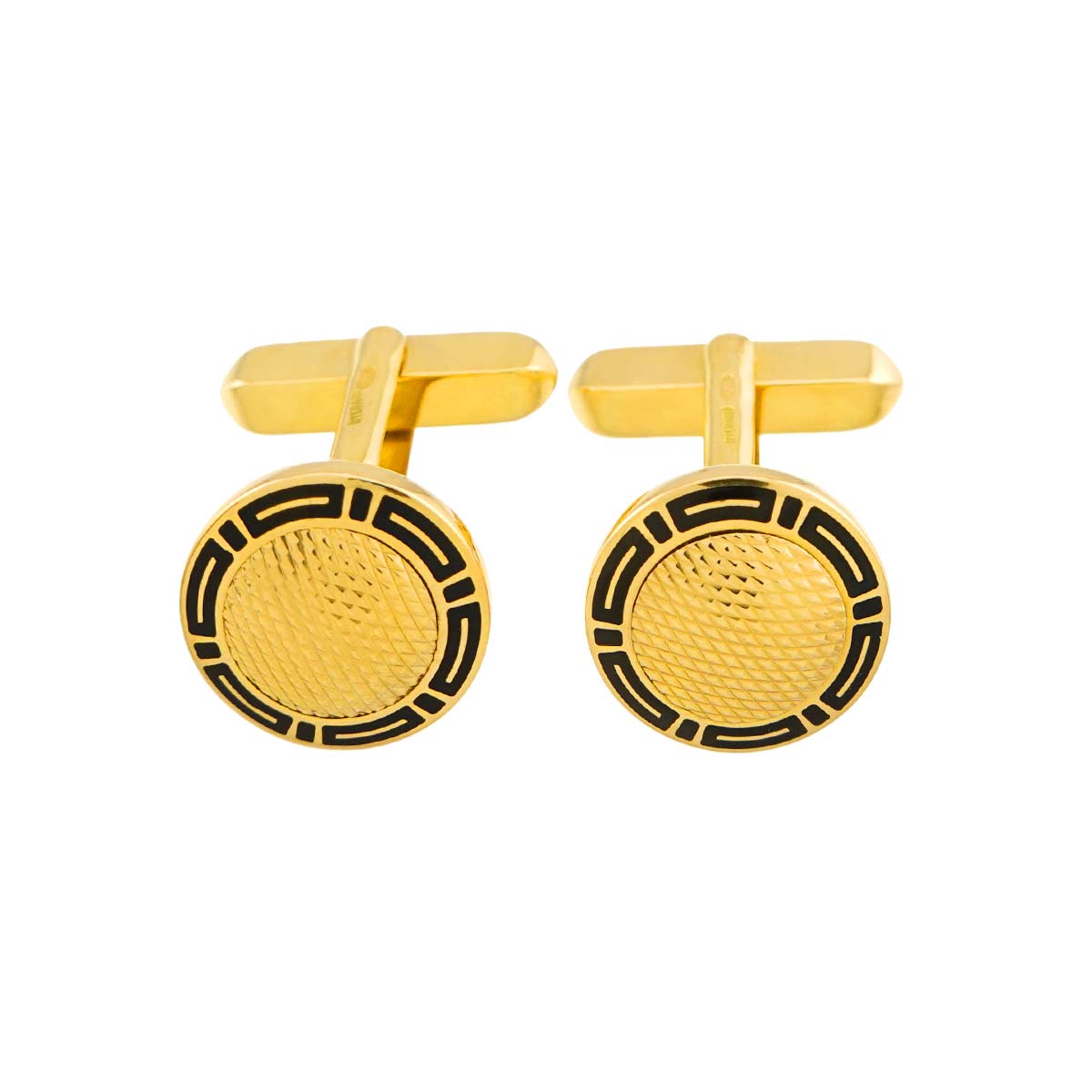 Enamel Cufflinks 18K Yellow Gold 750