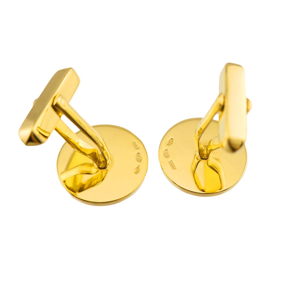 Double logo Onyx Cufflinks 18K Yellow Gold 750