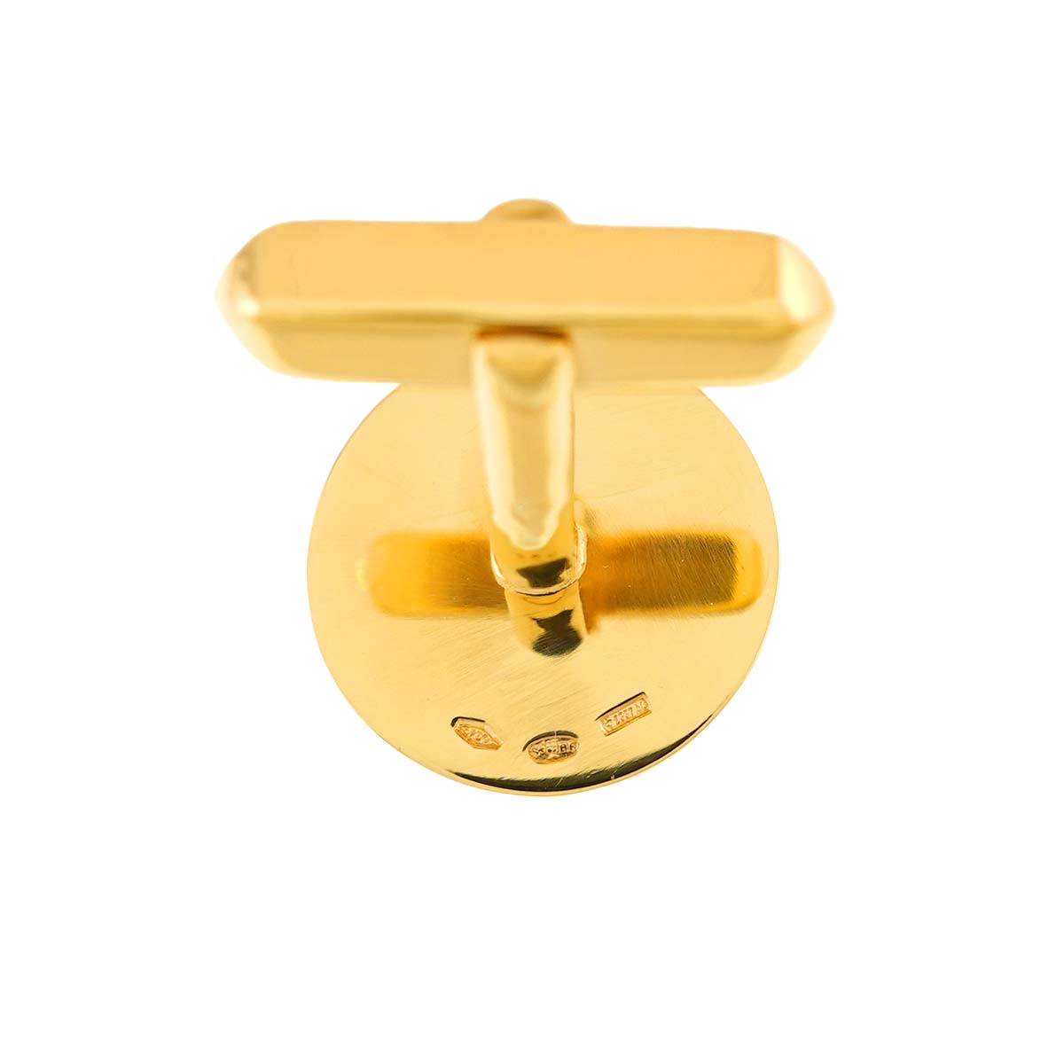Double logo Onyx Cufflinks 18K Yellow Gold 750