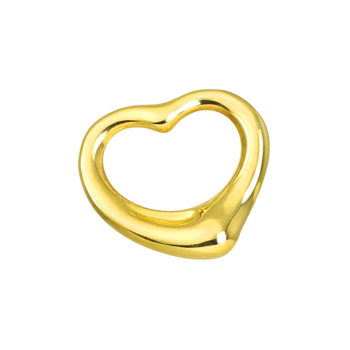 Open Heart Pendant Top 18K Yellow Gold 750