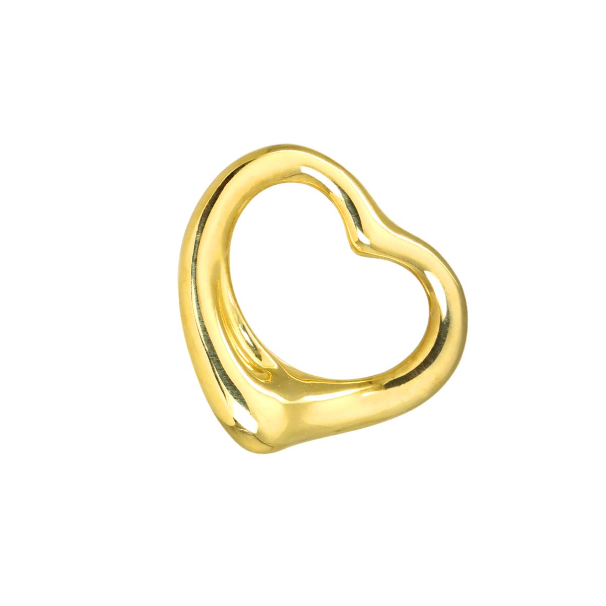 Open Heart Pendant Top 18K Yellow Gold 750