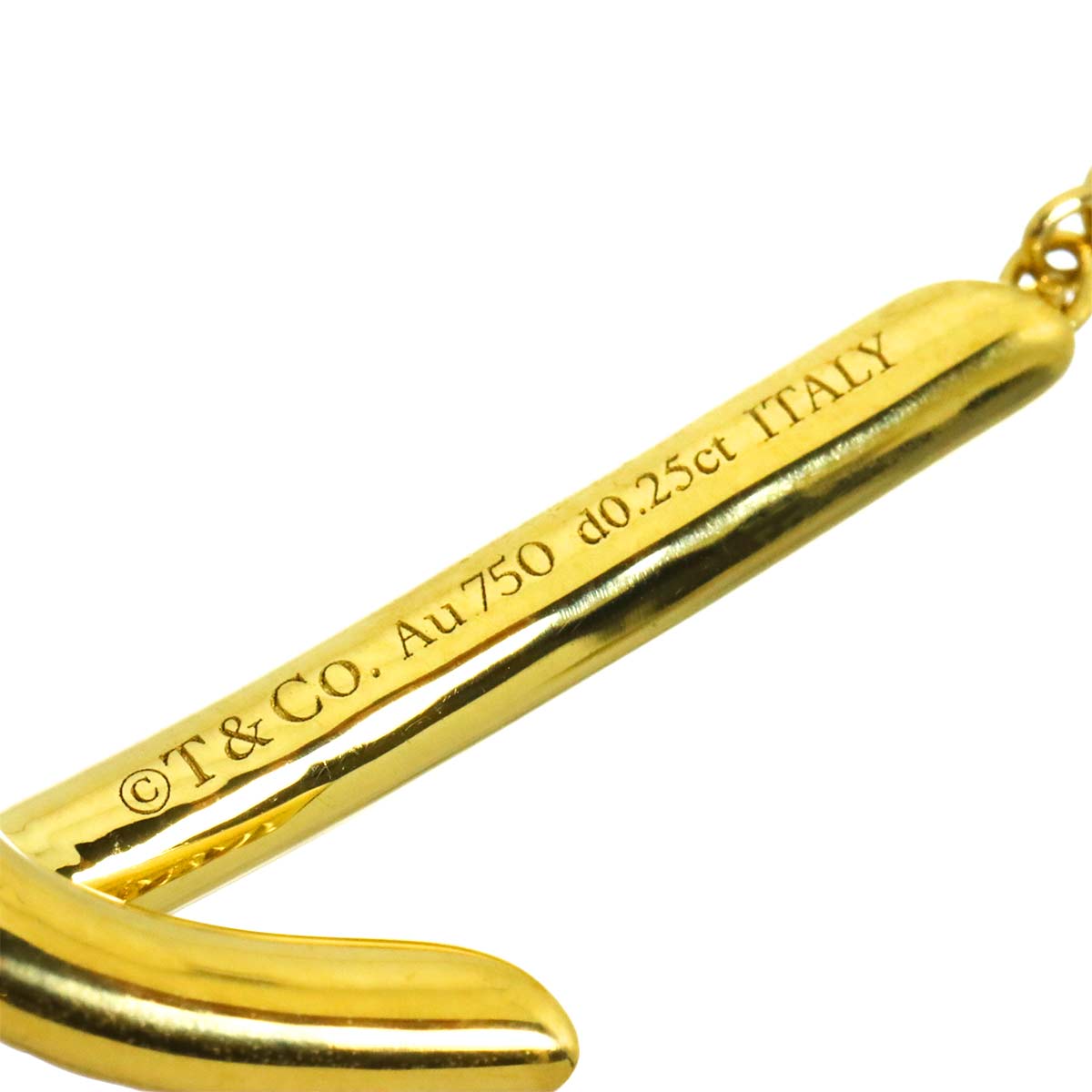 Knot Diamond 0.25ct Necklace 18K Yellow Gold 750