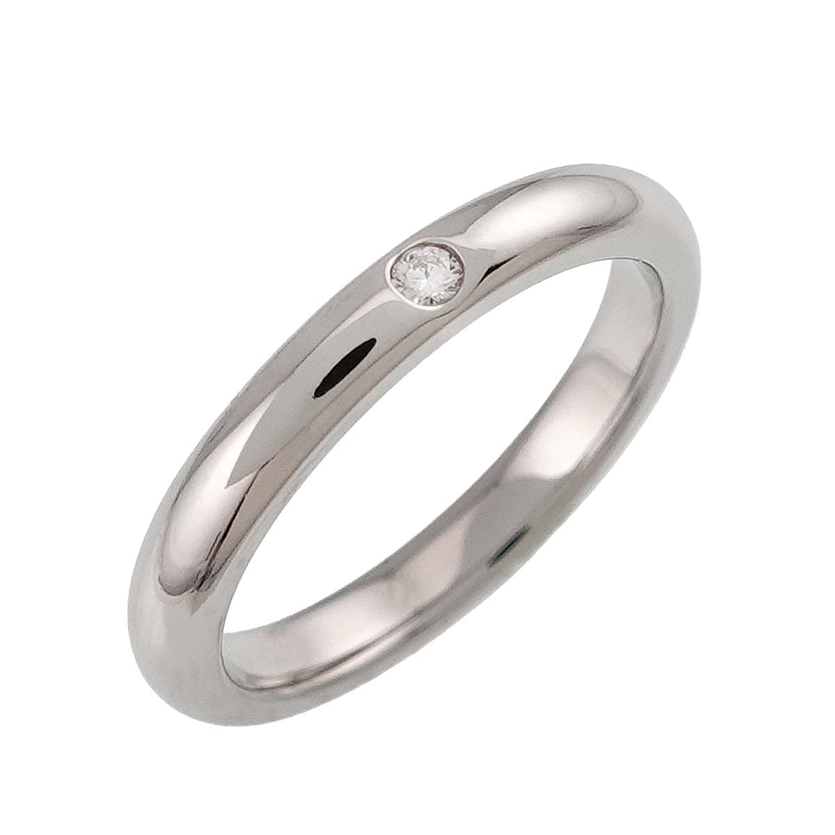 Stacking Band Ring Diamond 1P Platinum Size4.5(US)