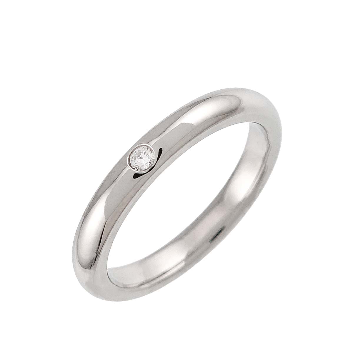 Stacking Band Ring Diamond 1P Platinum Size4.5(US)