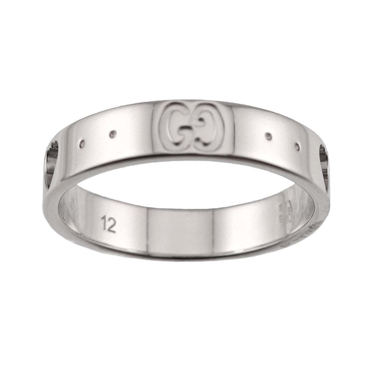 Icon Ring 18K WG White Gold 750 Size12 5.75-6(US)