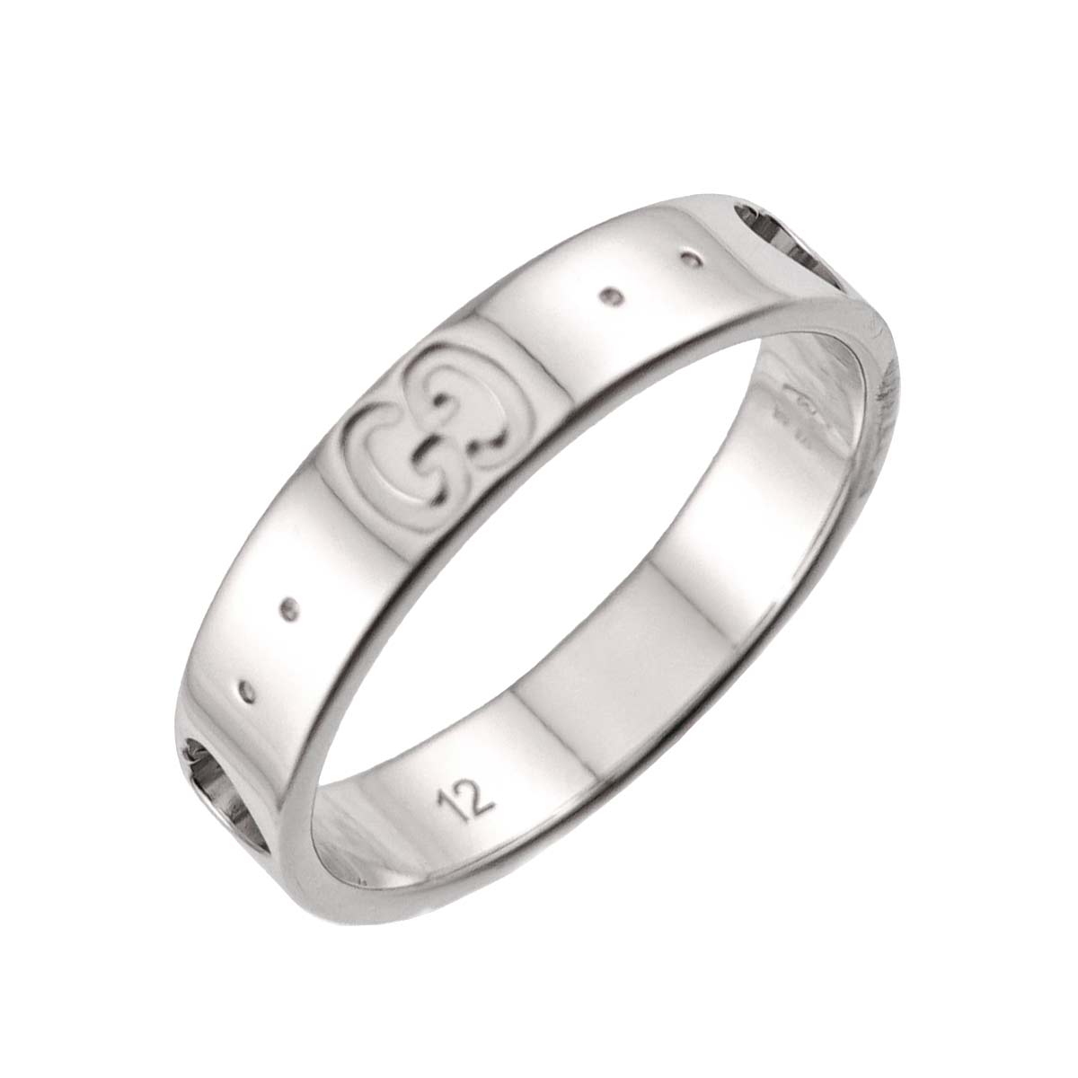 Icon Ring 18K WG White Gold 750 Size12 5.75-6(US)