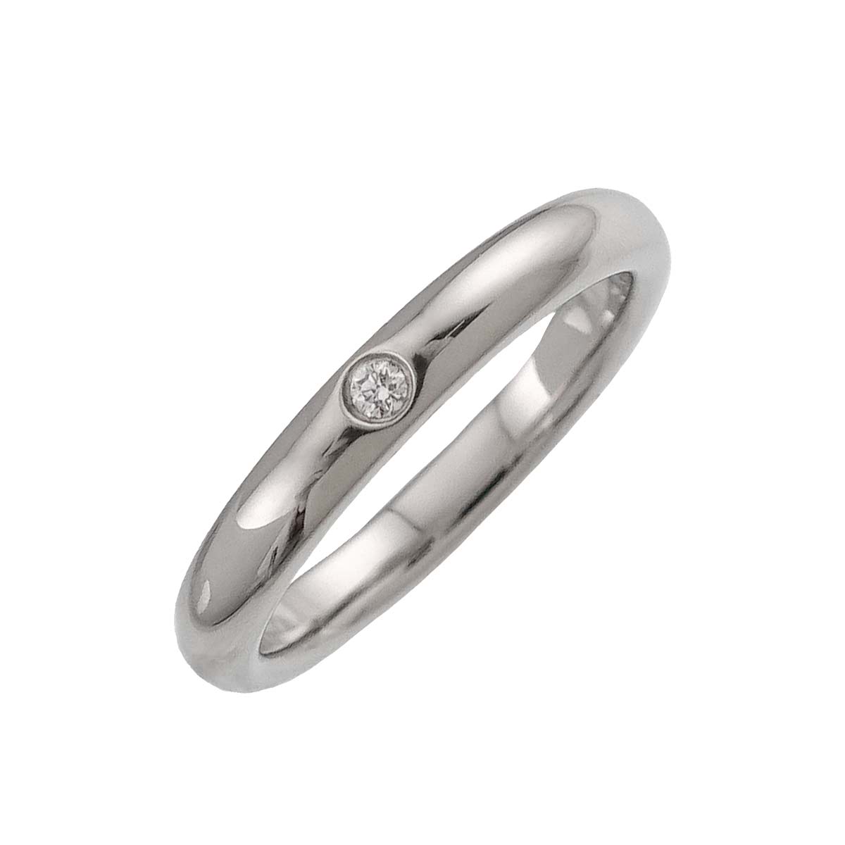 Stacking Band Ring Diamond 1P Platinum Size4.75-5(US)