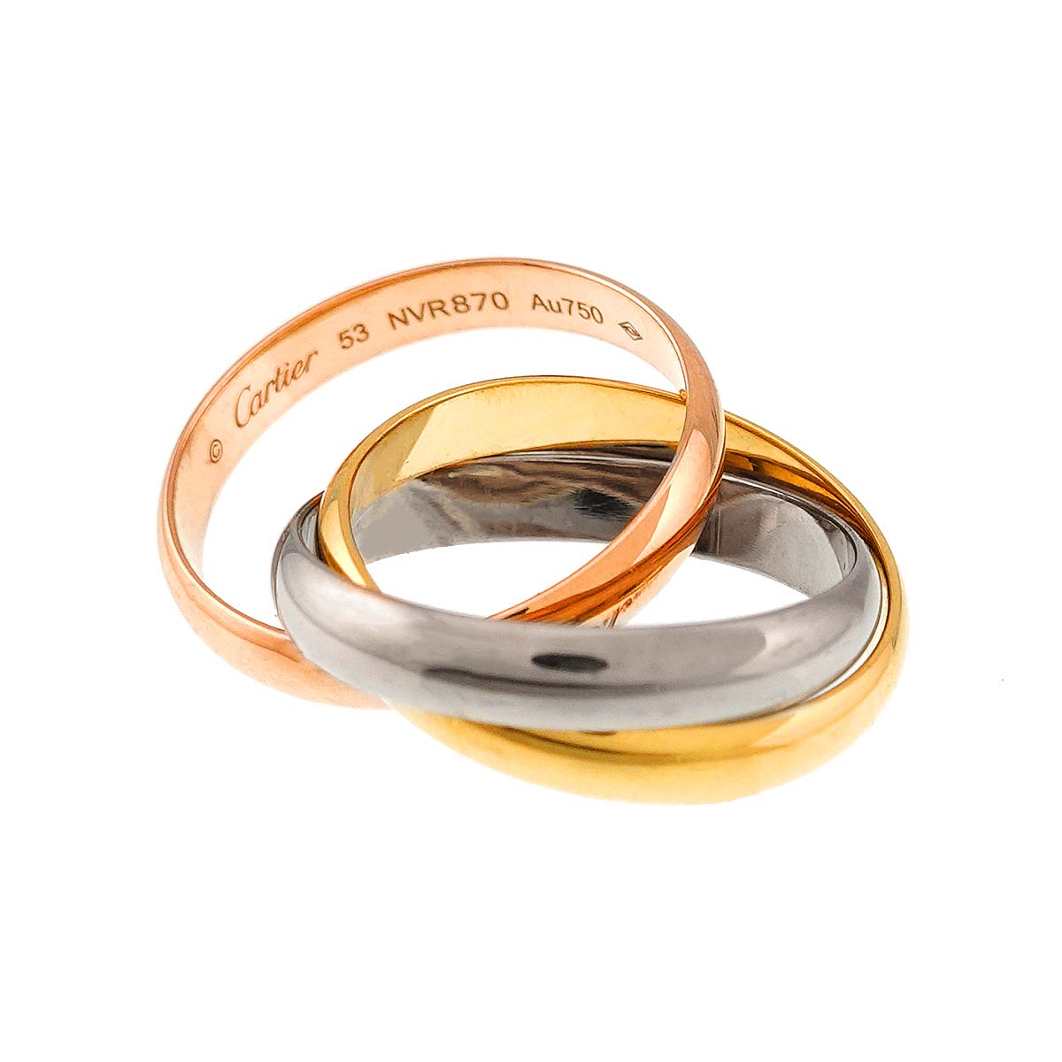 Trinity MM Ring 18K YG WG PG 750 Size53 6-6.25(US)