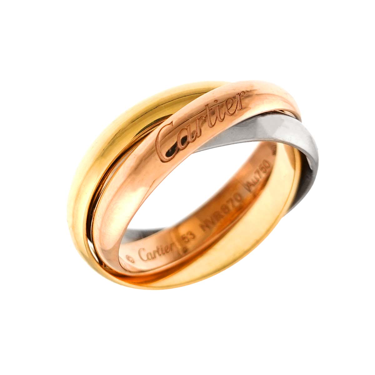 Trinity MM Ring 18K YG WG PG 750 Size53 6-6.25(US)