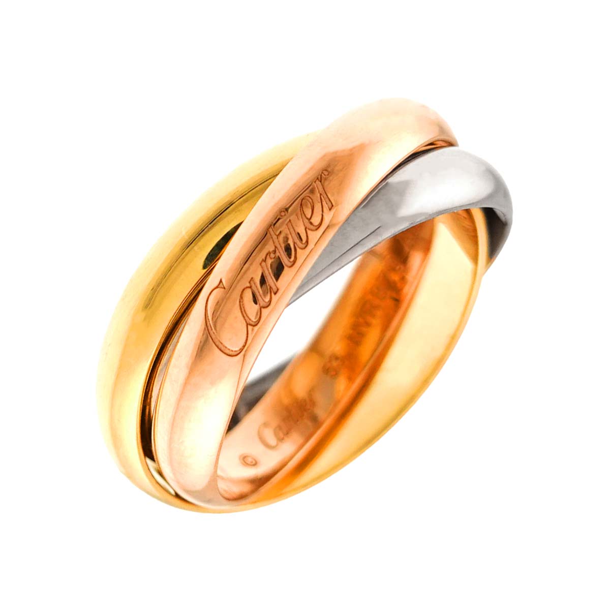 Trinity MM Ring 18K YG WG PG 750 Size53 6-6.25(US)