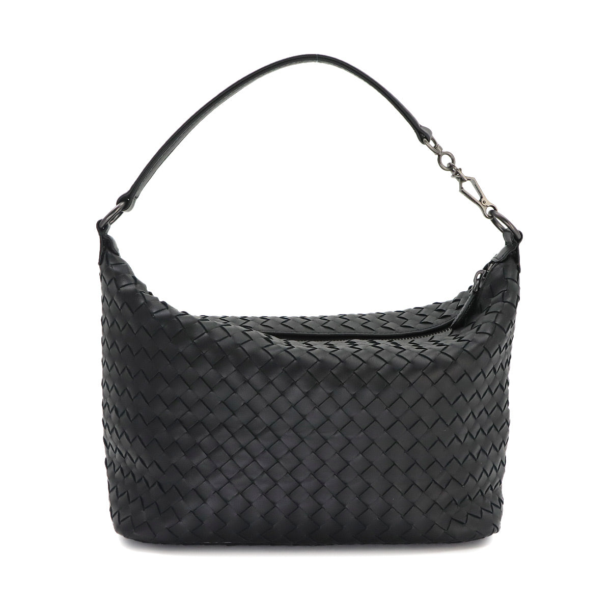 Intrecciato Hand Bag Leather Black 239988 Purse