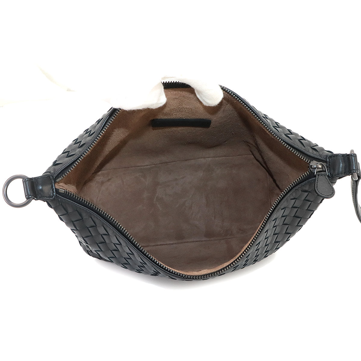 Intrecciato Hand Bag Leather Black 239988 Purse