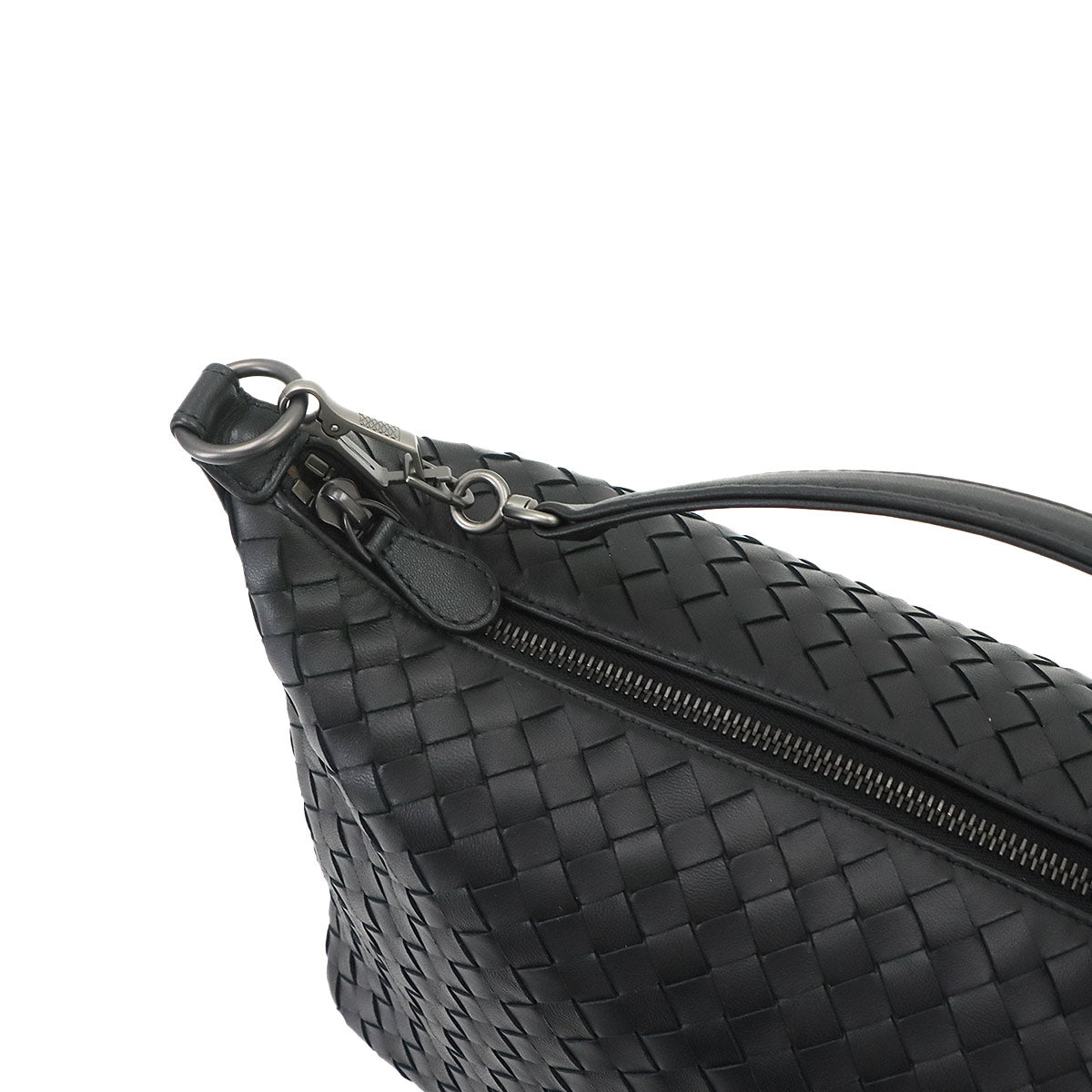Intrecciato Hand Bag Leather Black 239988 Purse