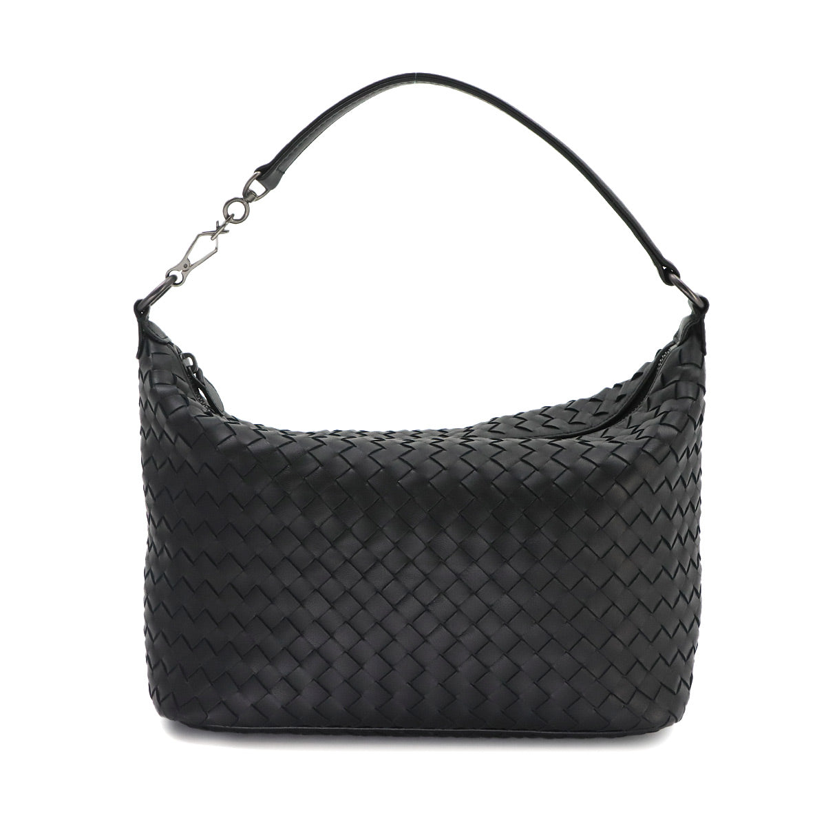 Intrecciato Hand Bag Leather Black 239988 Purse