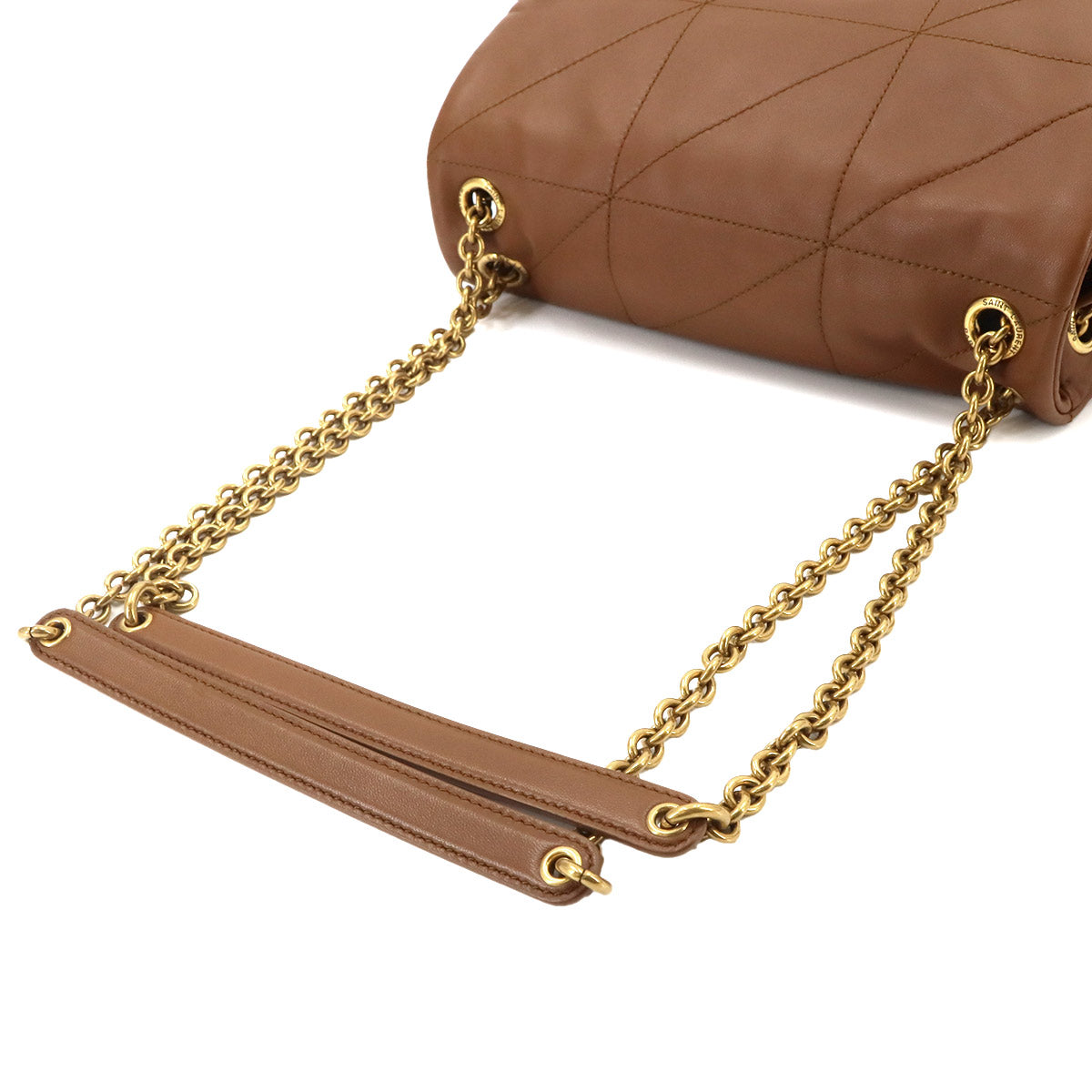 Jamie Chain Shoulder Bag Leather Brown 763475 Purse