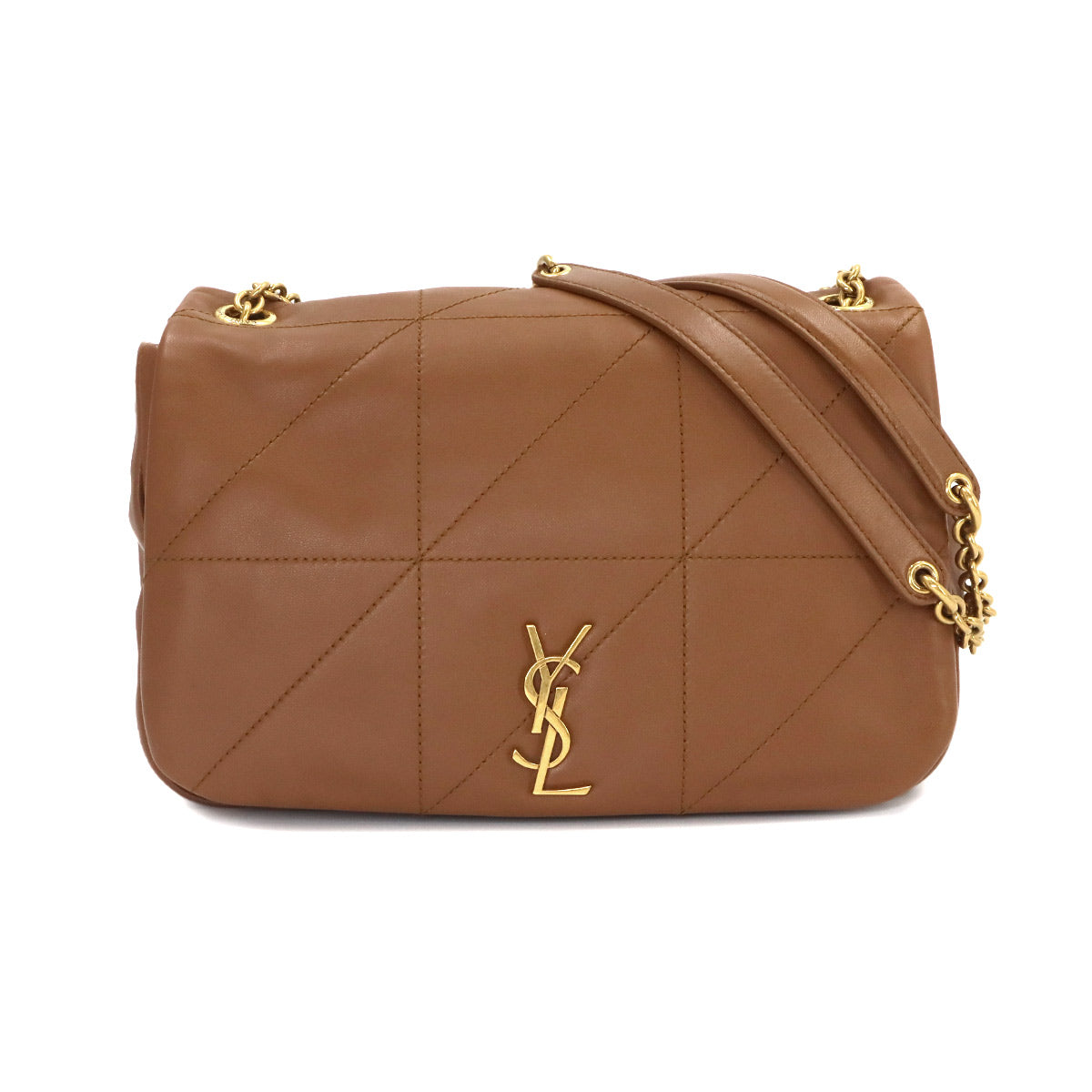 Jamie Chain Shoulder Bag Leather Brown 763475 Purse
