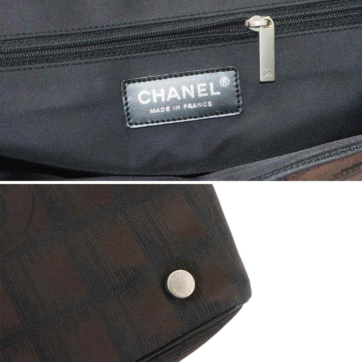 New Travel Line Tote PM Bag Nylon Jacquard Leather Brown A20457