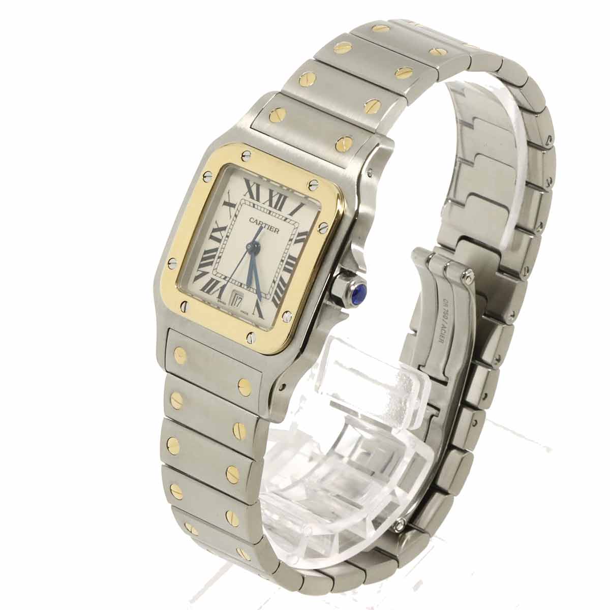 Santos Galbee LM W20011C4 Quartz YG Cream Dial Mens Watch
