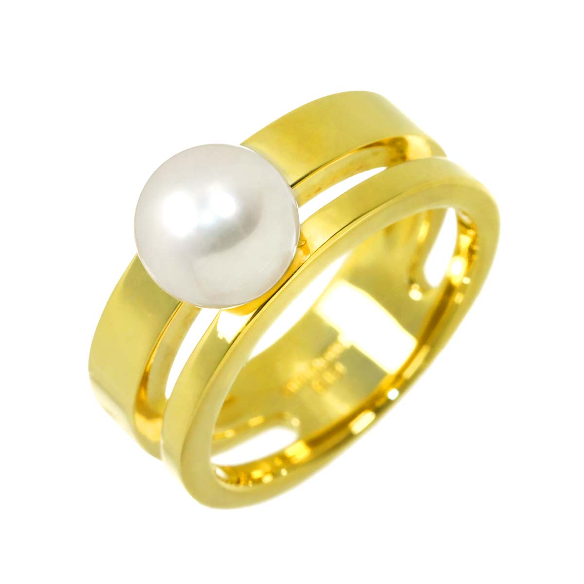 Akoya Pearl 7.3mm Ring 18K YG 750 5.25(US)