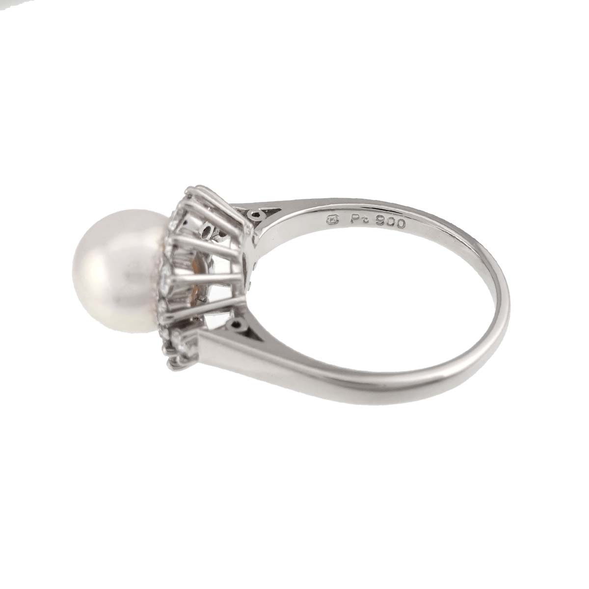 Akoya Pearl 8.8mm Diamond 0.51ct Ring Pt size6.75-7.25(US)