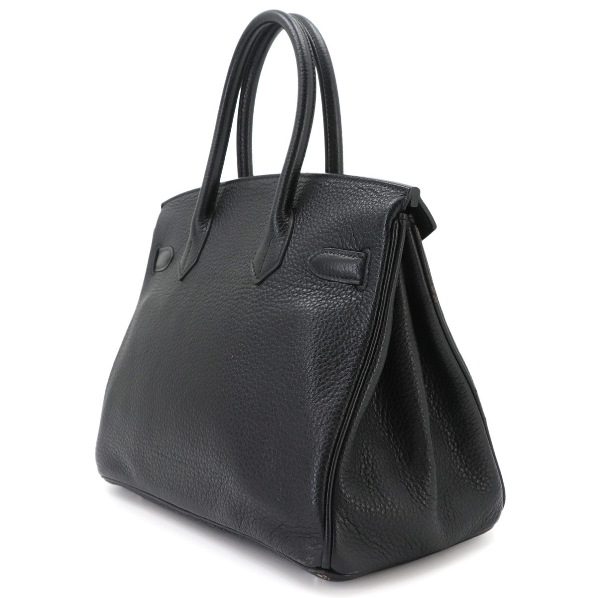 Birkin 30 Taurillon Clemence Black Hand Bag Purse