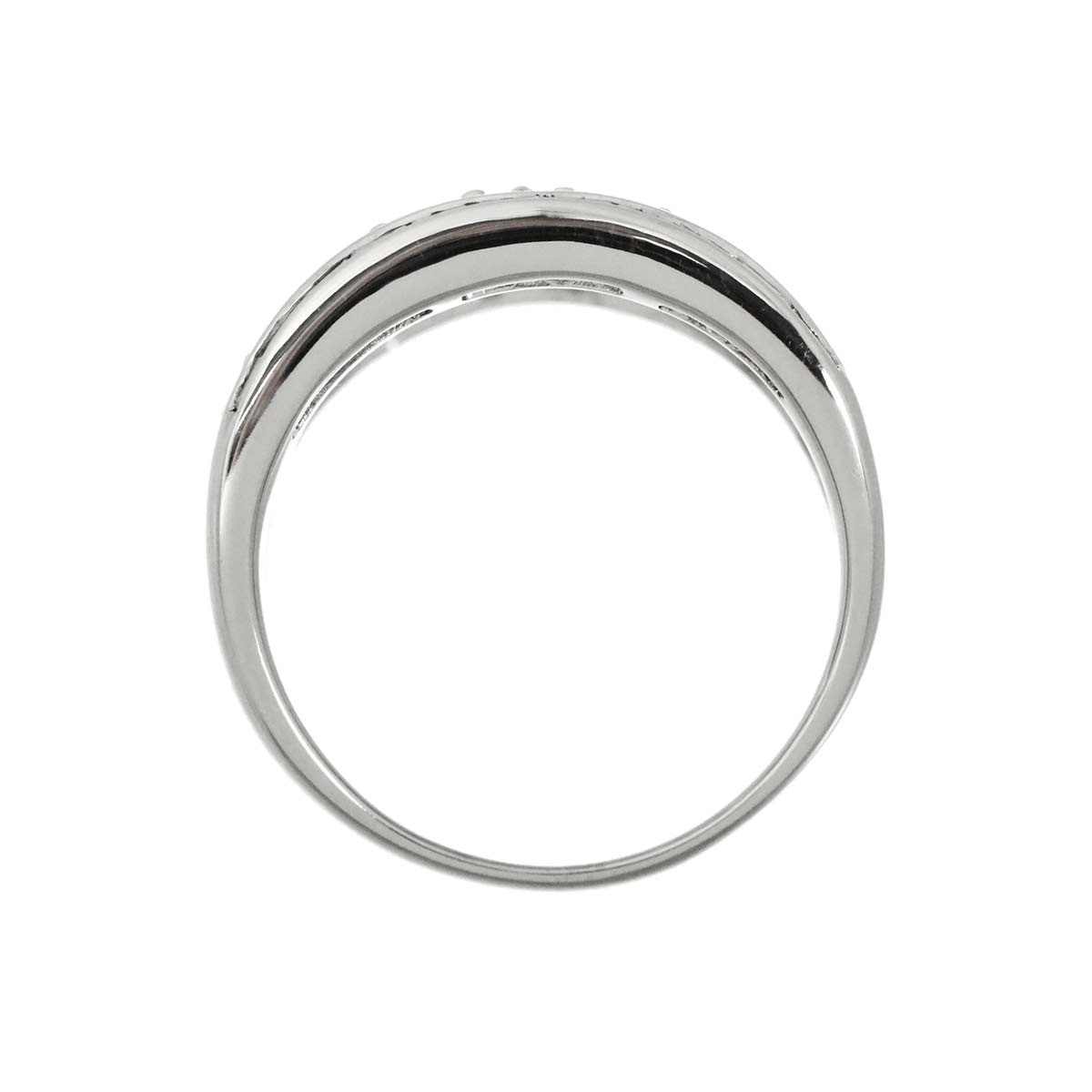 Diamond 1.64ct Ring 18K K18 WG White Gold size6(US)