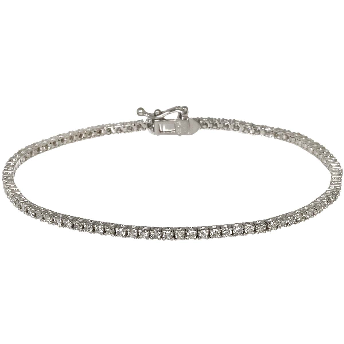 Diamond 2.00ct Bracelet 18K K18 WG White Gold 750