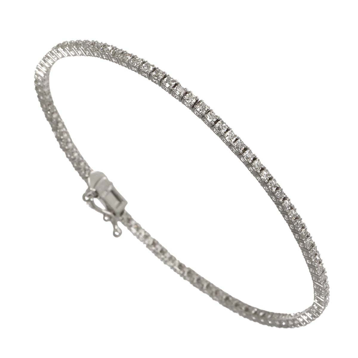 Diamond 2.00ct Bracelet 18K K18 WG White Gold 750