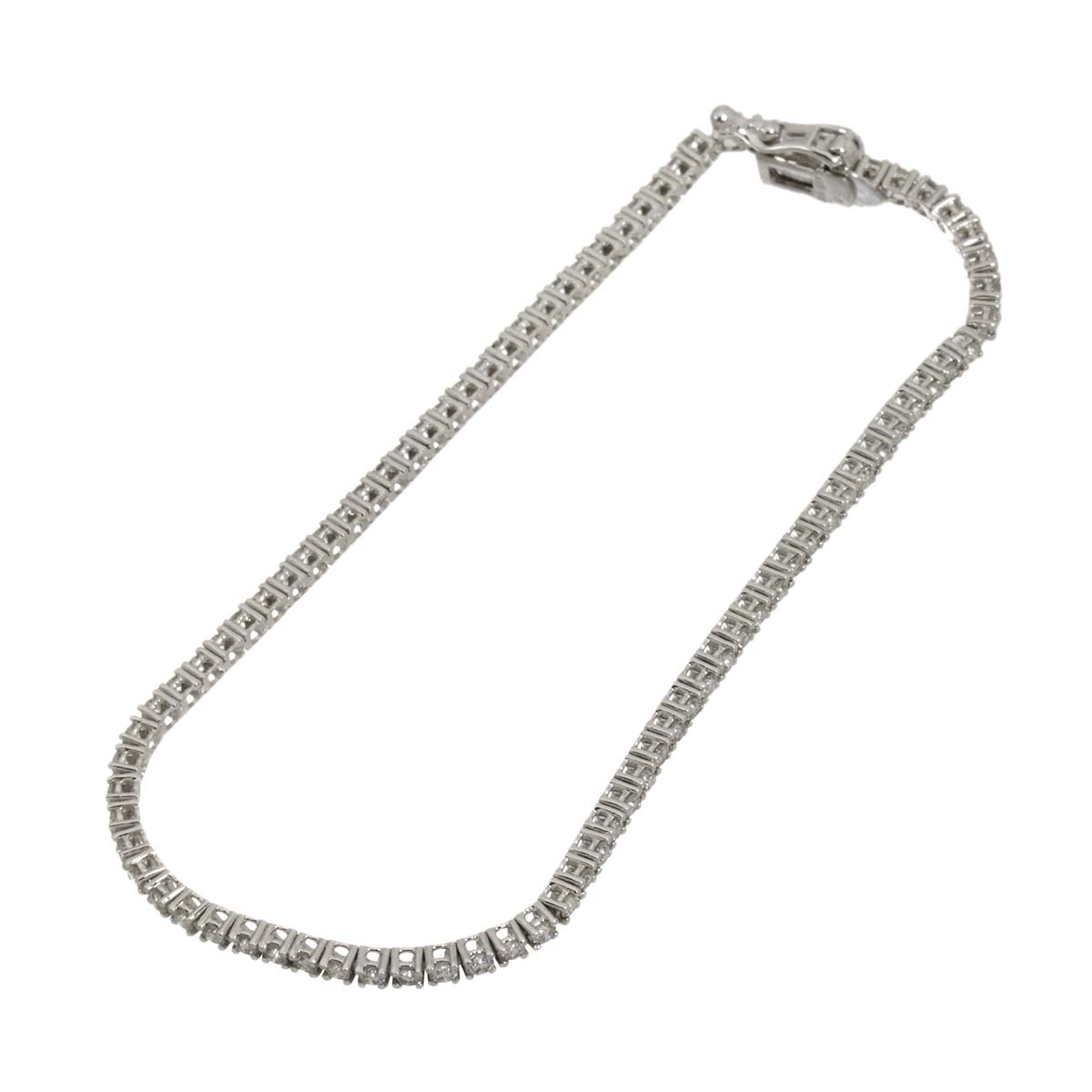 Diamond 2.00ct Bracelet 18K K18 WG White Gold 750