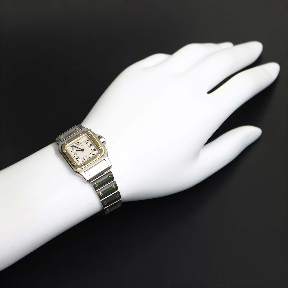 Santos Galbee W20012C4 750 YG Cream Dial Ladies Watch