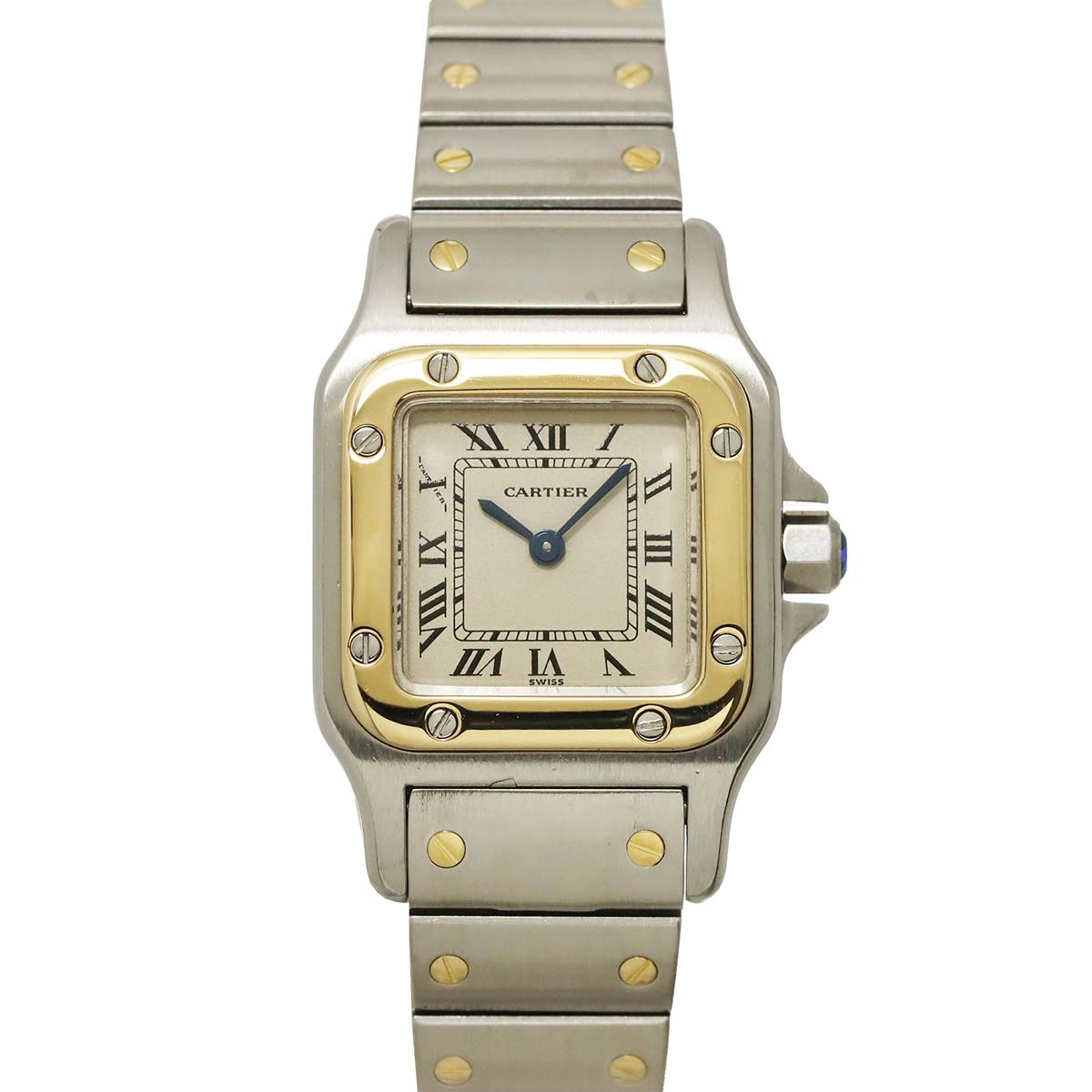 Santos Galbee W20012C4 750 YG Cream Dial Ladies Watch