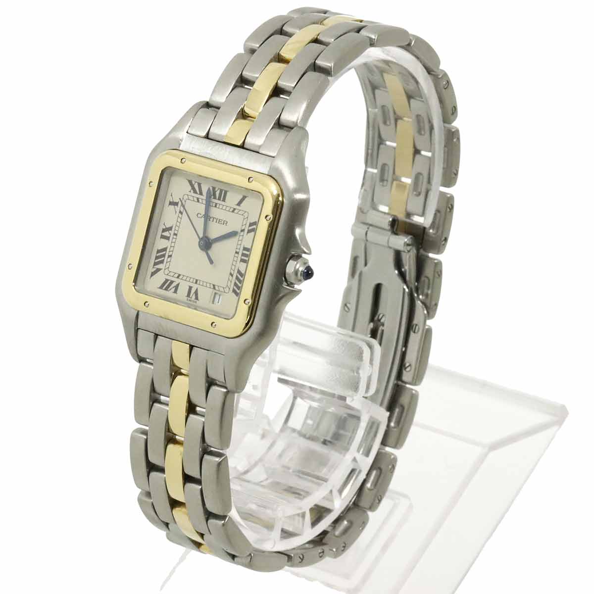 Panthere MM 1Row W25028B5 YG Quartz Date Cream Dial Boys