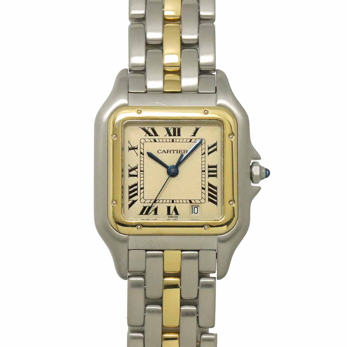 Panthere MM 1Row W25028B5 YG Quartz Date Cream Dial Boys