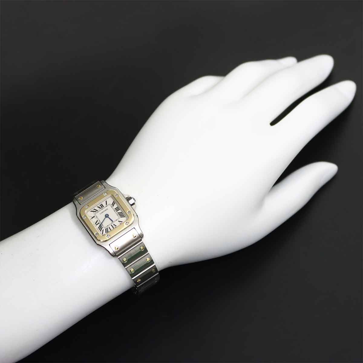 Santos Galbee W20012C4 750 YG Cream Dial Ladies Watch