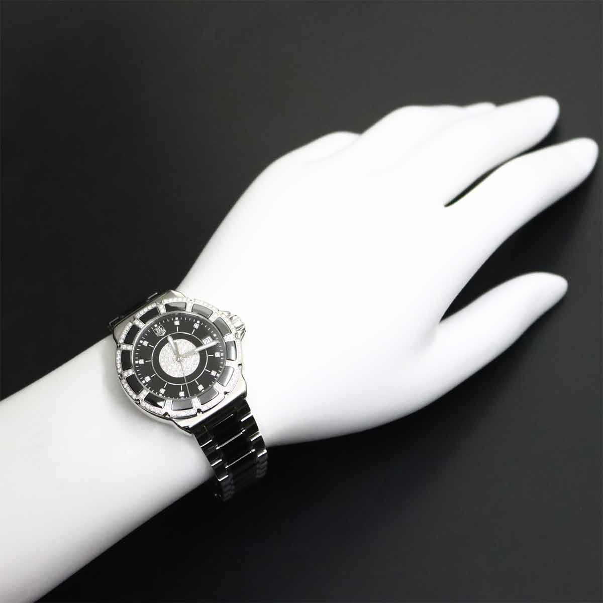 Formula 1 WAH1219 Quartz 11P Bezel Diamond Black Dial Ladies