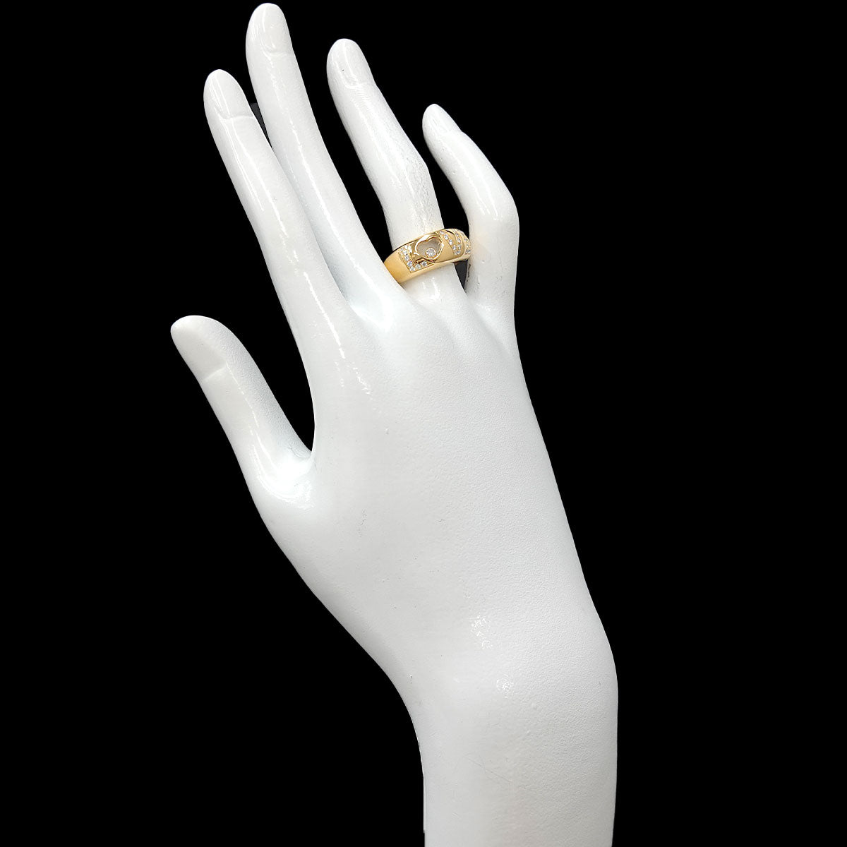 Happy Diamond LOVE Ring 18K YG 750 Size6(US)