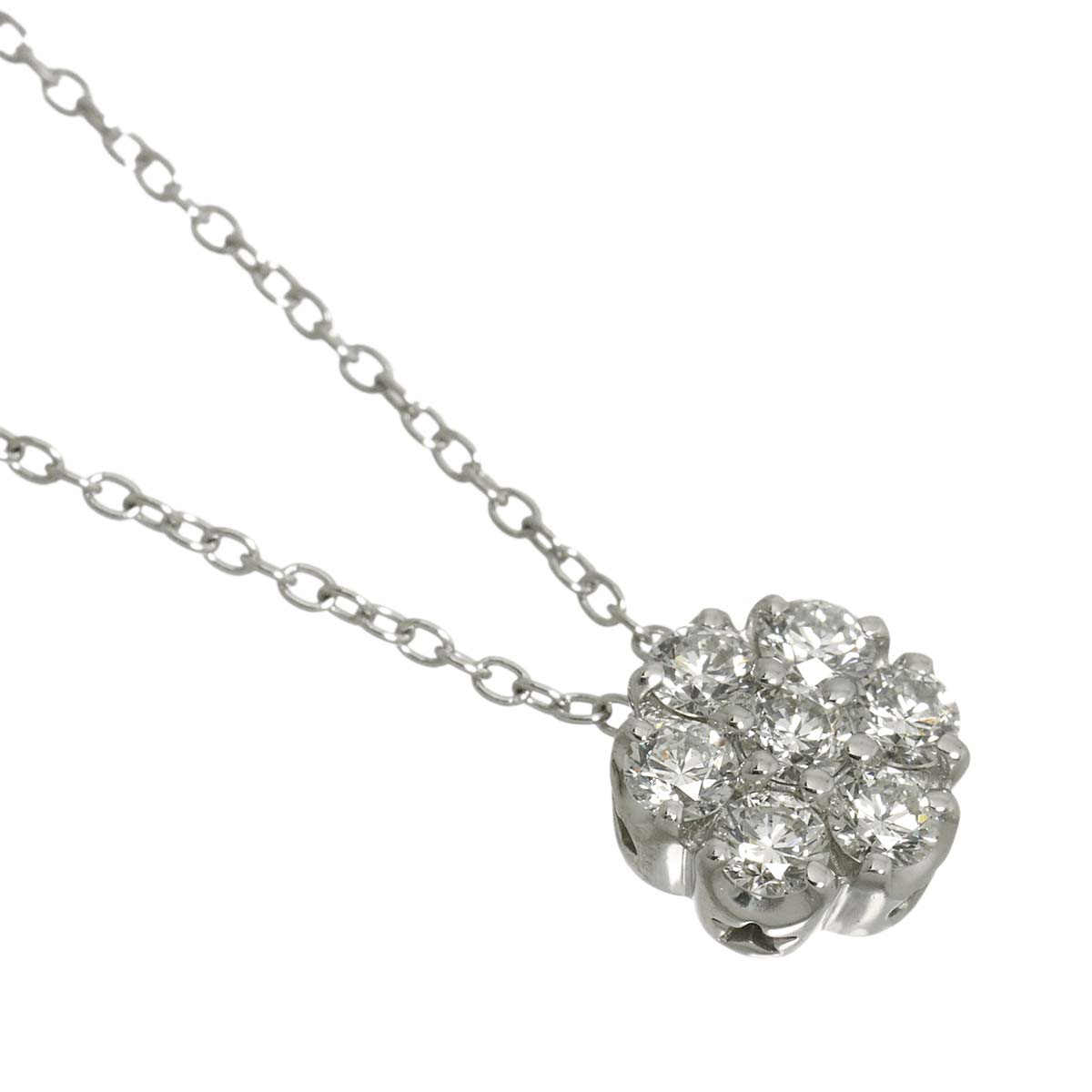 Diamond 0.50ct Necklace 18K White Gold 750