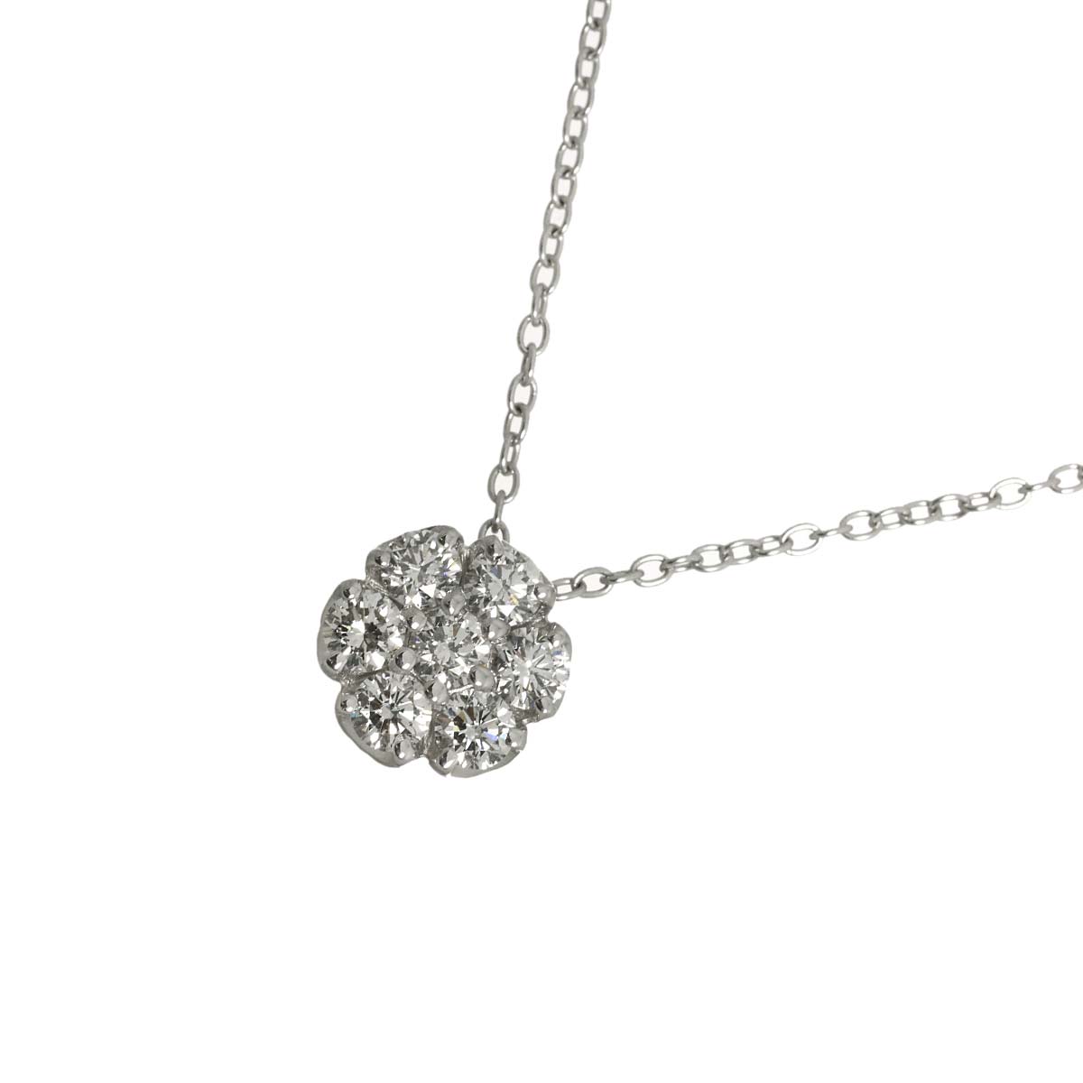 Diamond 0.50ct Necklace 18K White Gold 750