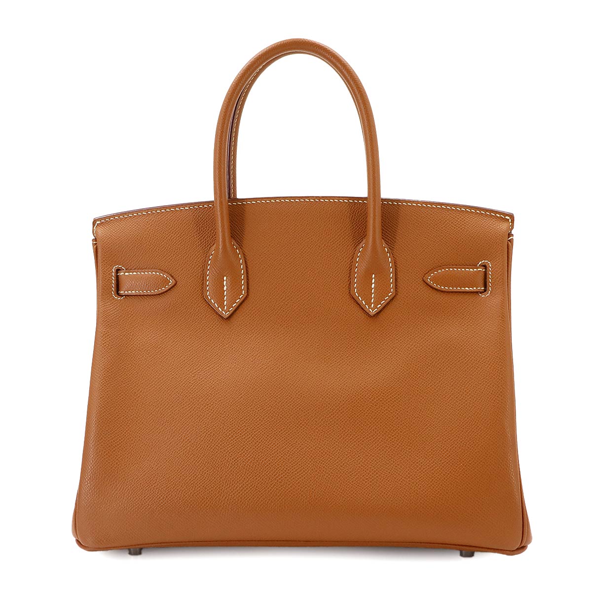 Birkin 30 Hand Bag Epsom Leather Gold Brown Purse