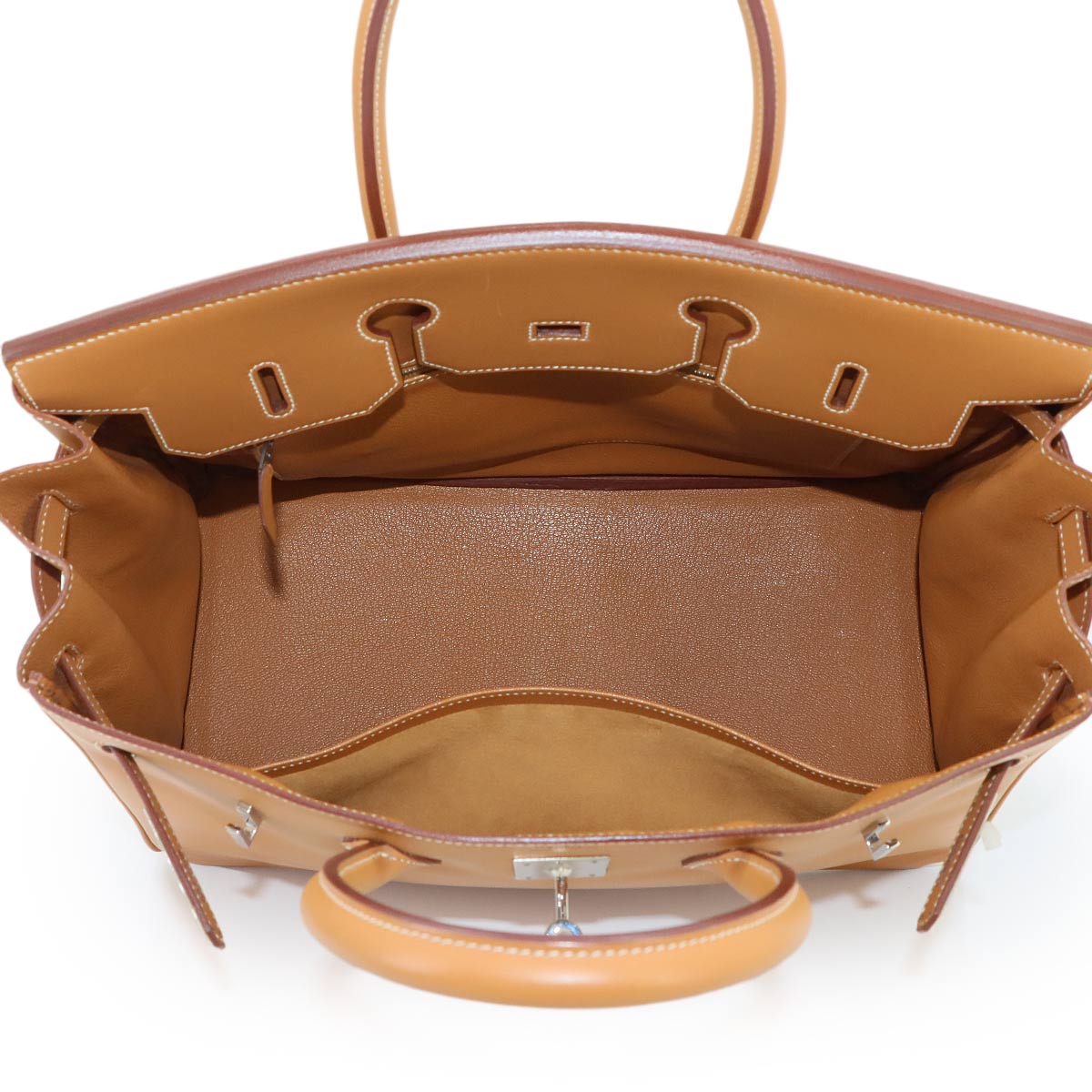 Birkin 35 Barenia Natural Hand Bag Purse 90338527