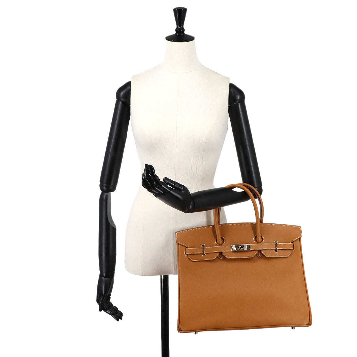 Birkin 35 Barenia Natural Hand Bag Purse 90338527