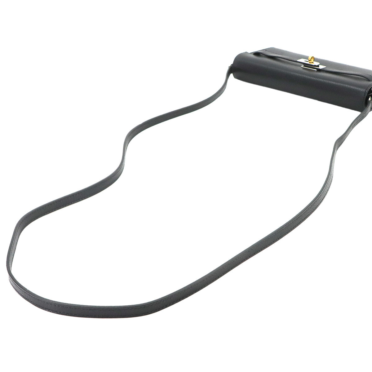 Kelly To Go Shoulder Wallet Chevre Chamkila Black Purse