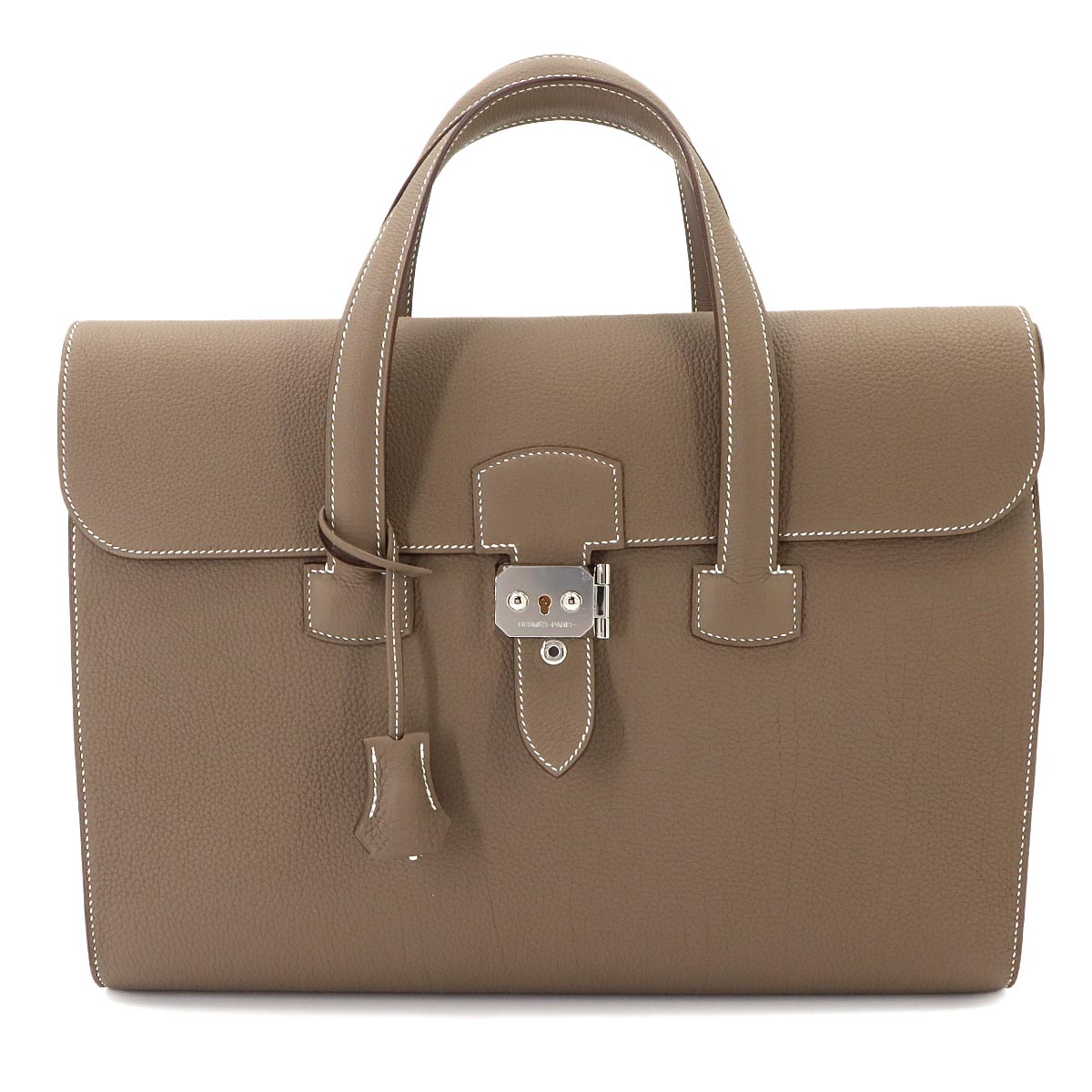 Sack A Depeche Light 36 Briefcase Business Bag Togo Etoupe