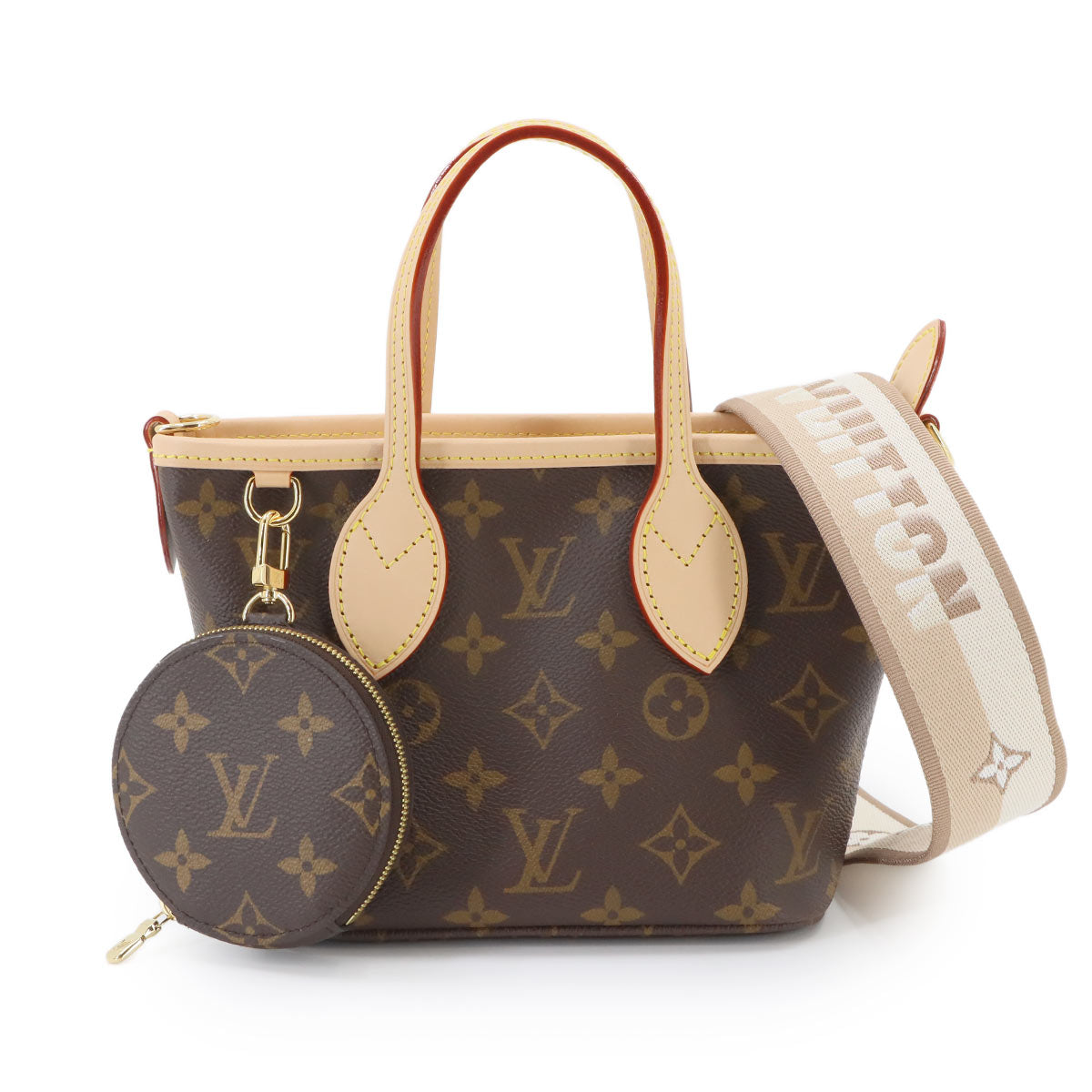 Monogram Neverfull BB Tote Shoulder Bag Brown M46705