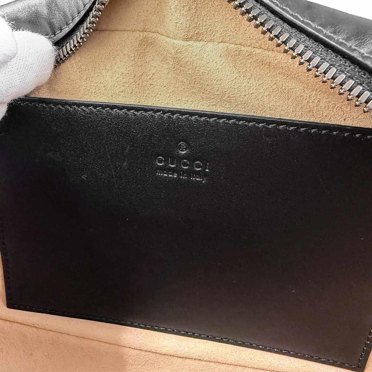 GG Marmont Chain Shoulder Bag Leather Black 447632 Purse